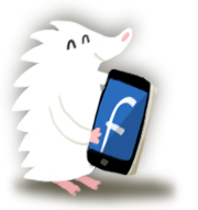 Mr Hedgehog with a smartphone